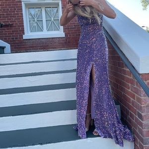 gorgeous purple prom dress